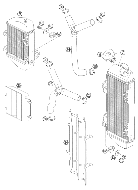 Explosionsgrafik KÜHLSYSTEM