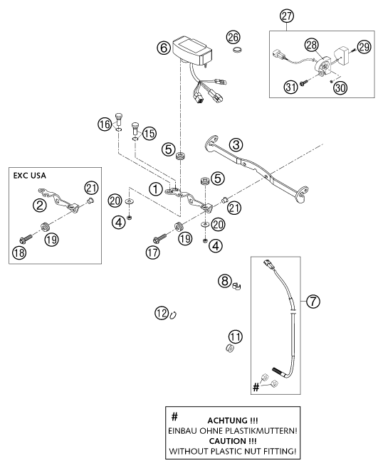 Explosionsgrafik INSTRUMENTE / SCHLOSSSYSTEM