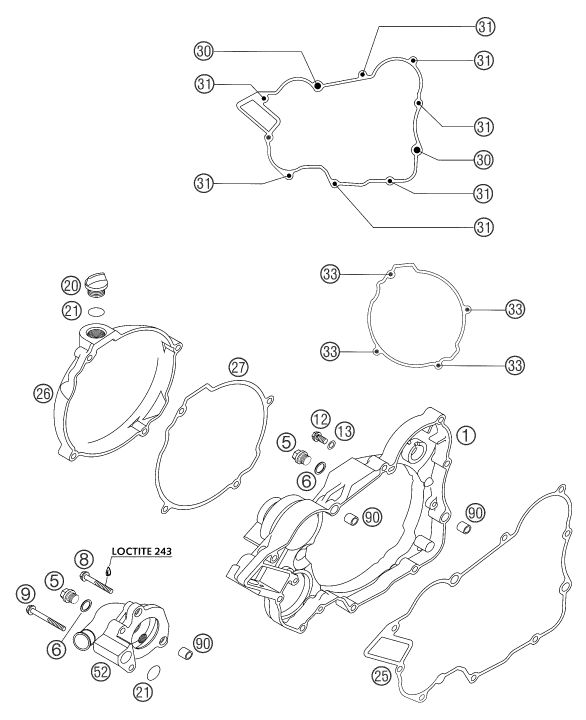 Explosionsgrafik KUPPLUNGSDECKEL