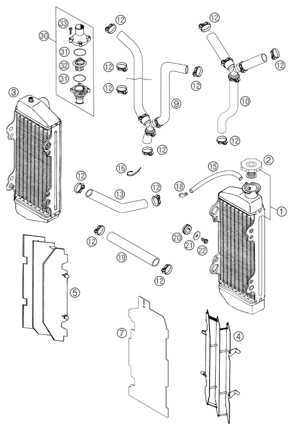 Explosionsgrafik KÜHLSYSTEM