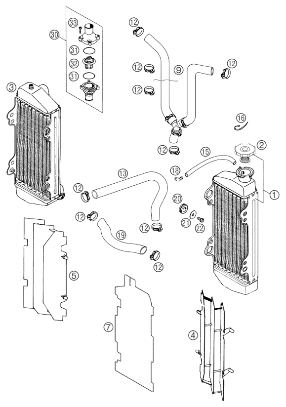 Explosionsgrafik KÜHLSYSTEM