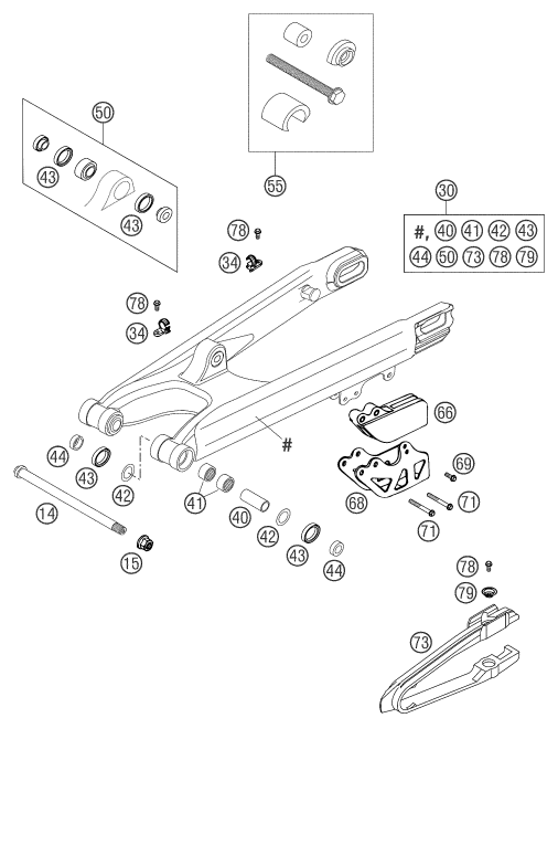 Explosionsgrafik SCHWINGARM