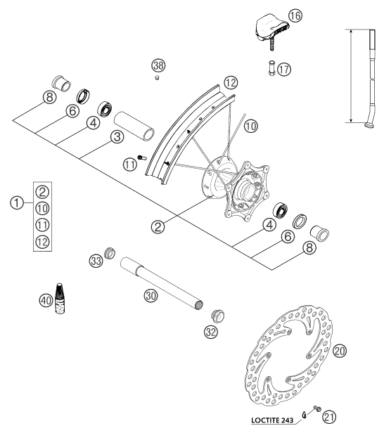 Explosionsgrafik VORDERRAD