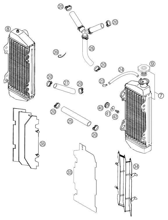 Explosionsgrafik KÜHLSYSTEM