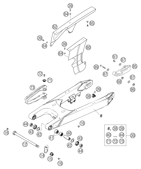 Explosionsgrafik SCHWINGARM