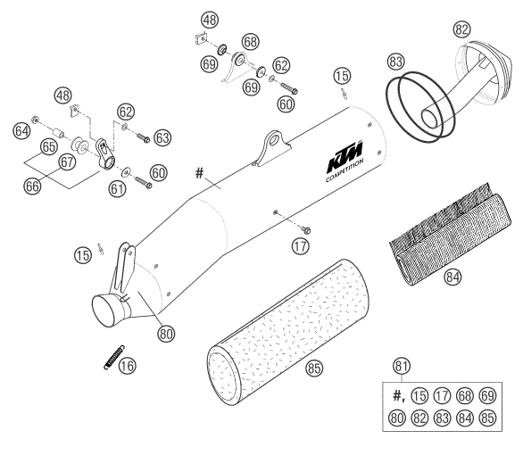 Explosionsgrafik ENDDÄMPFER