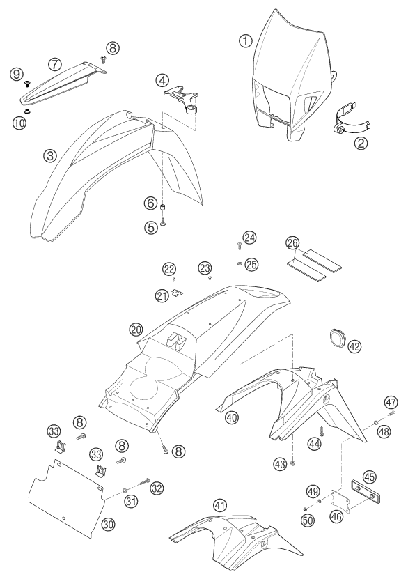 Explosionsgrafik MASKE, KOTFLÜGEL