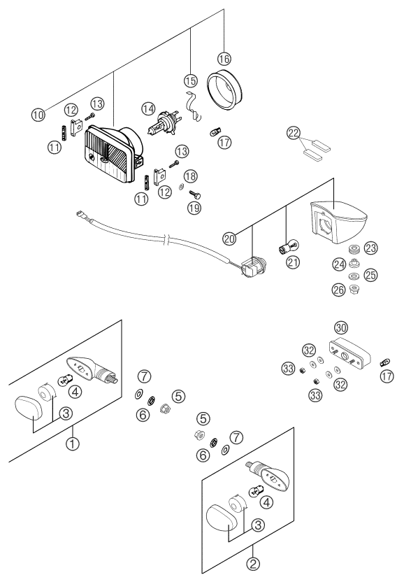 Explosionsgrafik LICHTANLAGE