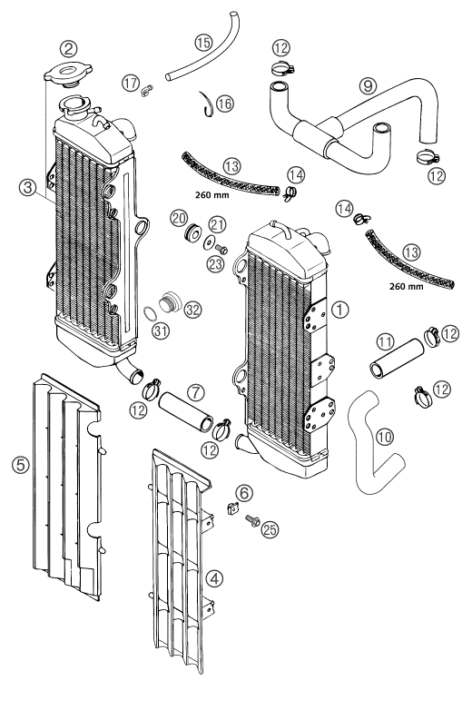 Explosionsgrafik KÜHLSYSTEM