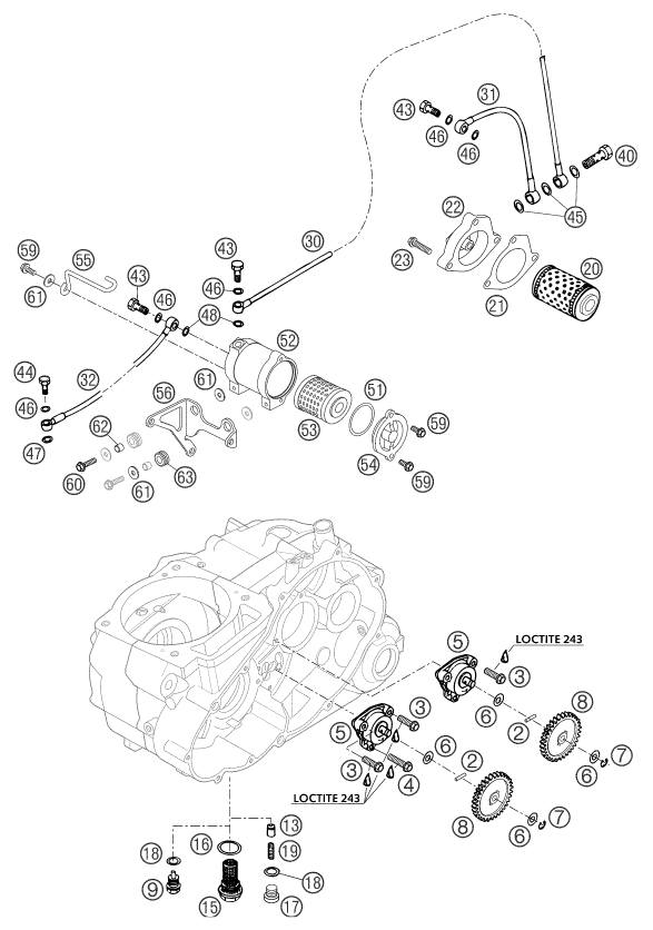 Explosionsgrafik SCHMIERSYSTEM