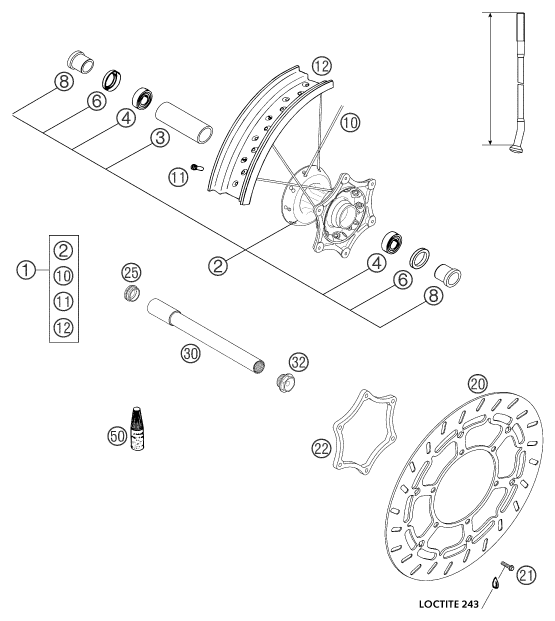 Explosionsgrafik VORDERRAD