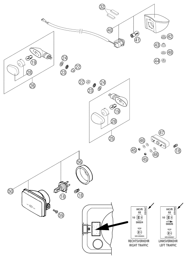 Explosionsgrafik LICHTANLAGE