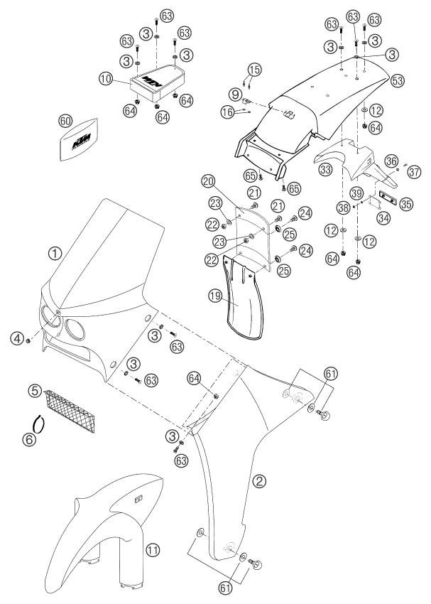 Explosionsgrafik MASKE, KOTFLÜGEL