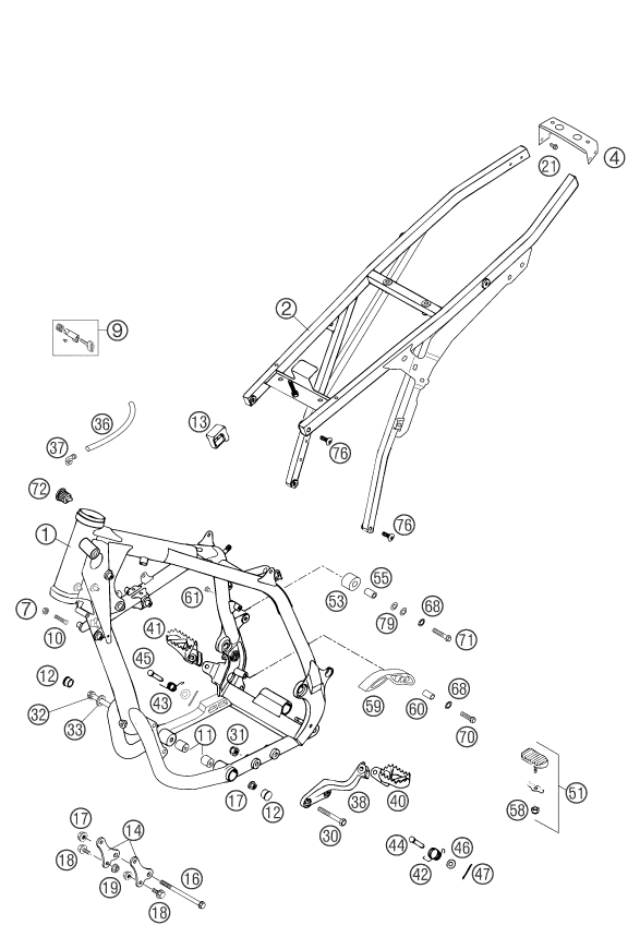 Explosionsgrafik RAHMEN