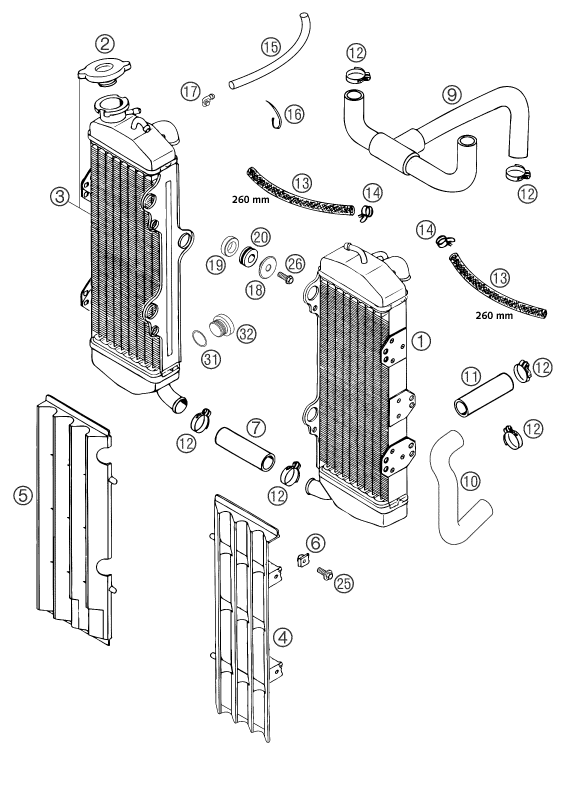 Explosionsgrafik KÜHLSYSTEM