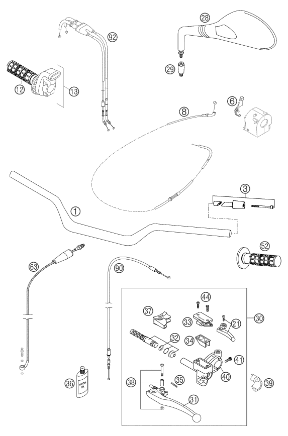 Explosionsgrafik LENKER, ARMATUREN