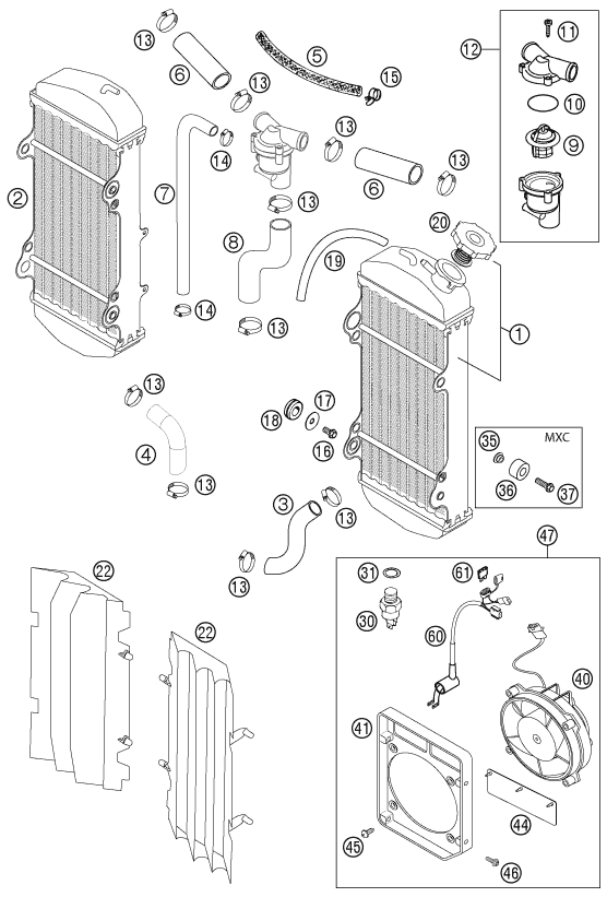 Explosionsgrafik KÜHLSYSTEM