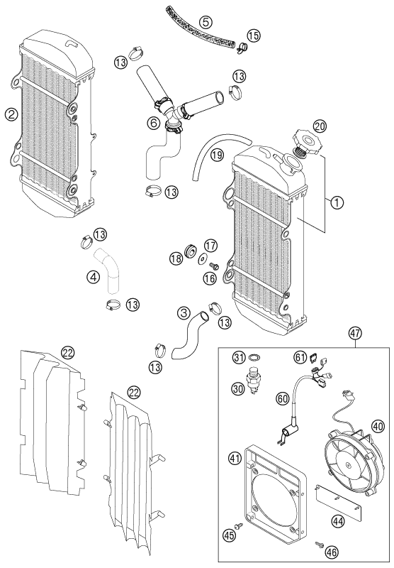 Explosionsgrafik KÜHLSYSTEM