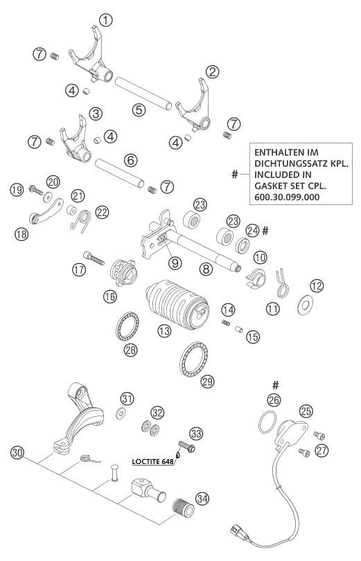 Explosionsgrafik SCHALTUNG