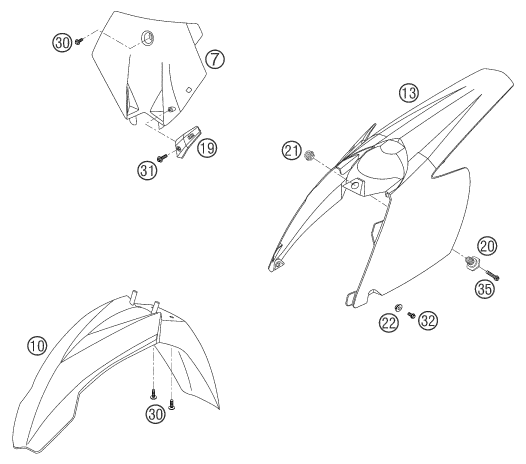 Explosionsgrafik MASKE, KOTFLÜGEL
