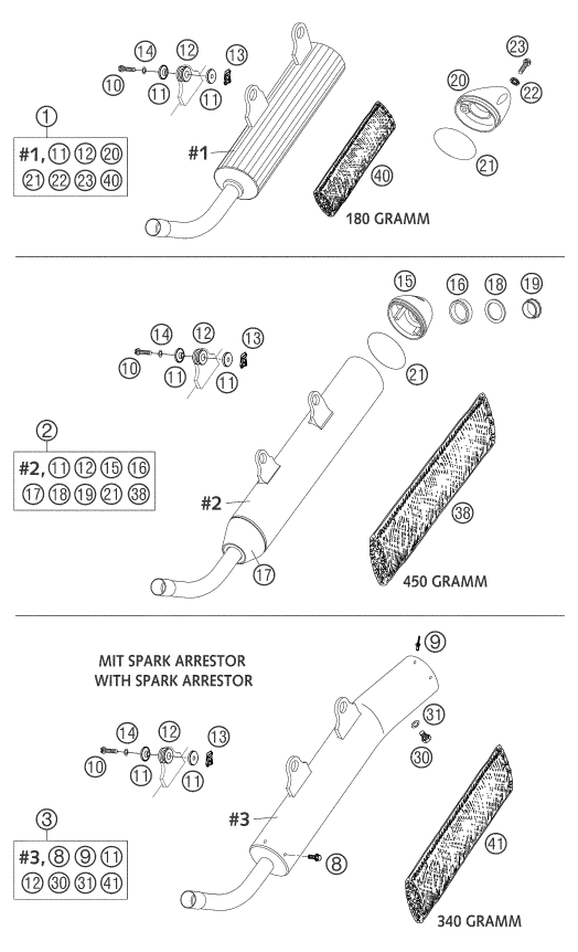 Explosionsgrafik ENDDÄMPFER