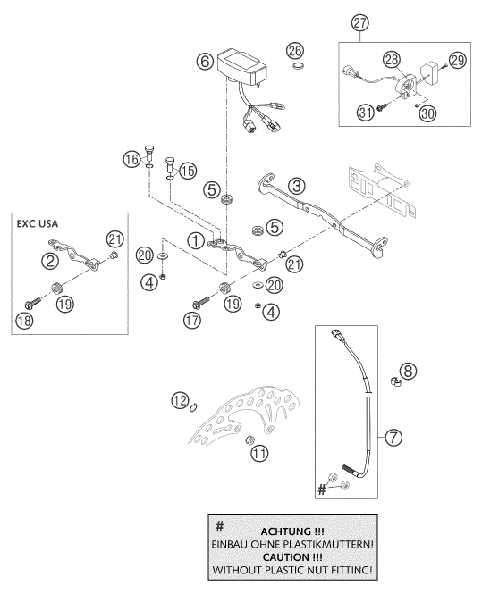 Explosionsgrafik INSTRUMENTE / SCHLOSSSYSTEM