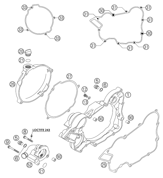 Explosionsgrafik KUPPLUNGSDECKEL