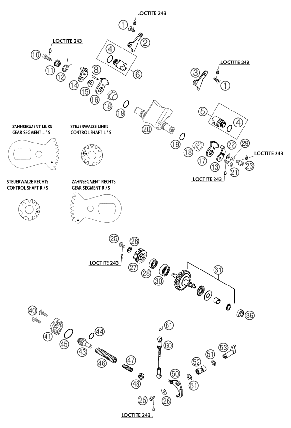 Explosionsgrafik AUSLASSSTEUERUNG