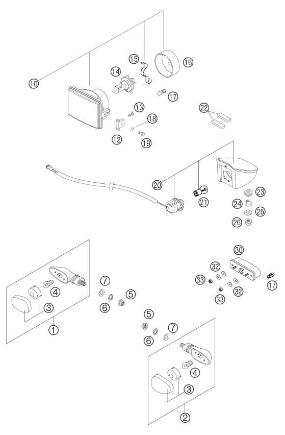 Explosionsgrafik LICHTANLAGE