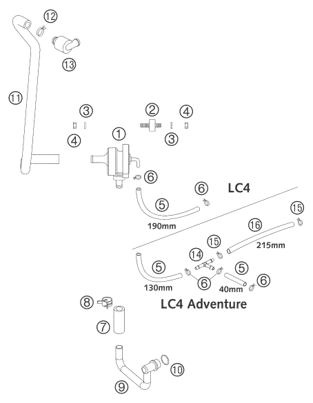Explosionsgrafik SEKUNDÄRLUFTSYSTEM SLS