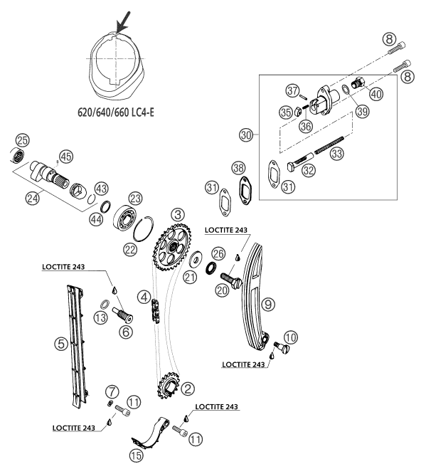 Explosionsgrafik STEUERTRIEB