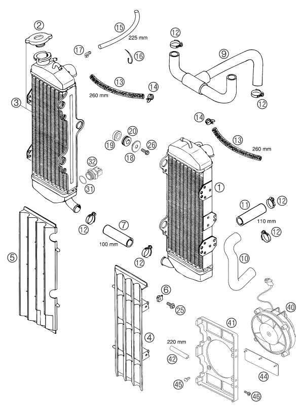 Explosionsgrafik KÜHLSYSTEM
