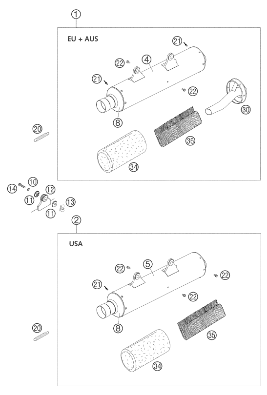 Explosionsgrafik ENDDÄMPFER
