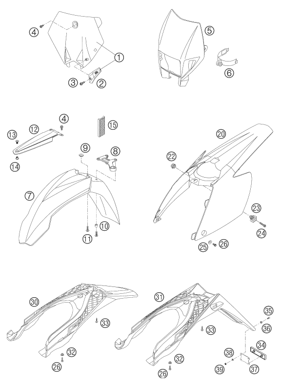 Explosionsgrafik MASKE, KOTFLÜGEL
