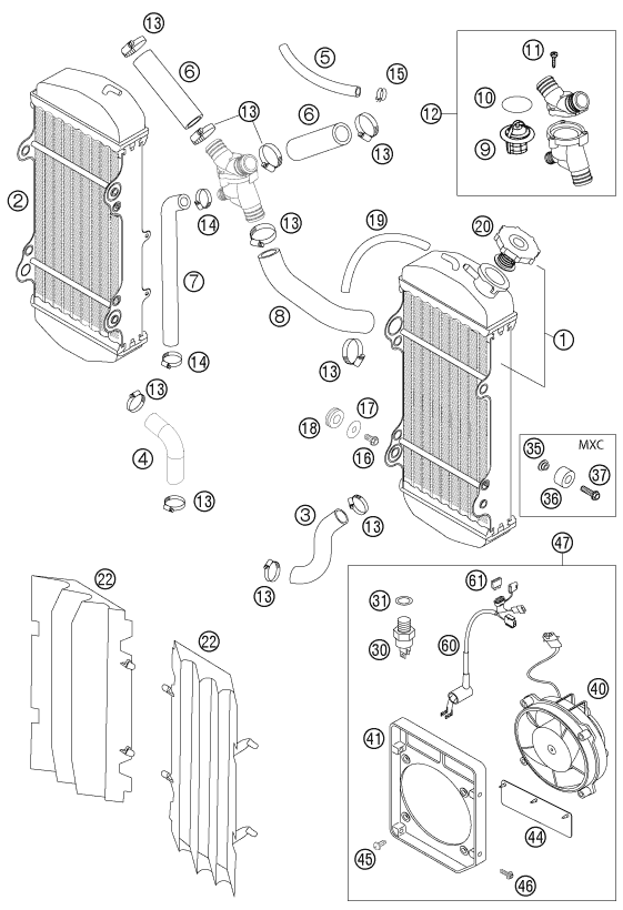 Explosionsgrafik KÜHLSYSTEM