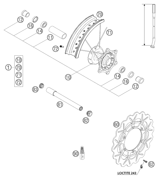 Explosionsgrafik VORDERRAD