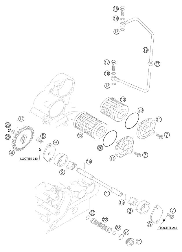 Explosionsgrafik SCHMIERSYSTEM