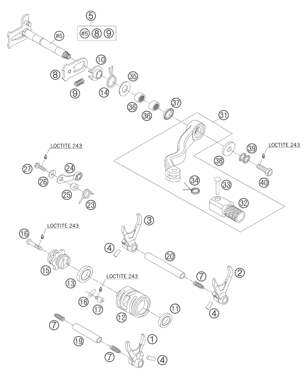 Explosionsgrafik SCHALTUNG