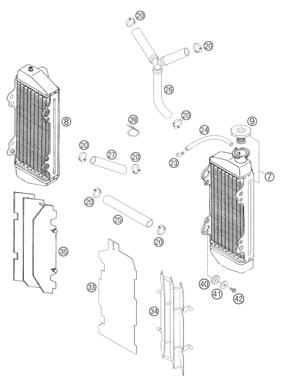 Explosionsgrafik KÜHLSYSTEM