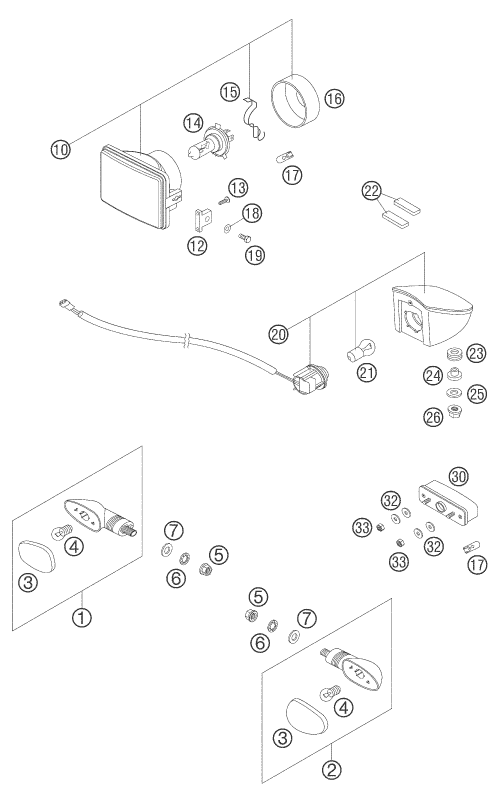 Explosionsgrafik LICHTANLAGE
