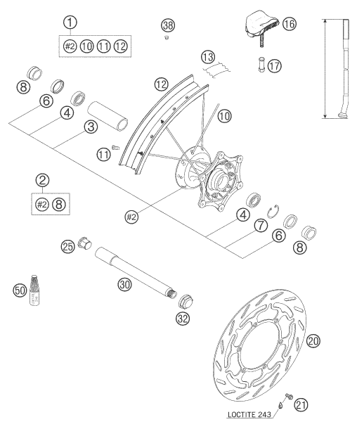 Explosionsgrafik VORDERRAD