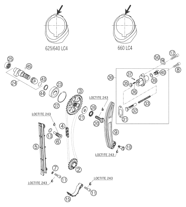 Explosionsgrafik STEUERTRIEB