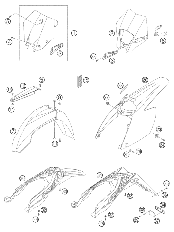 Explosionsgrafik MASKE, KOTFLÜGEL