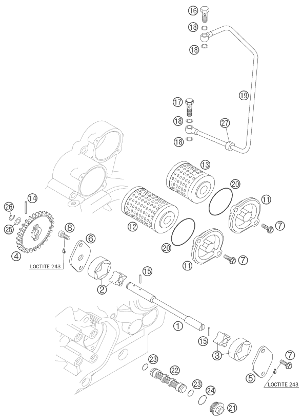 Explosionsgrafik SCHMIERSYSTEM