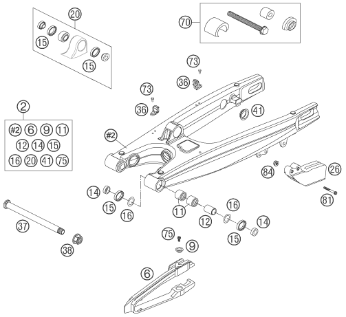 Explosionsgrafik SCHWINGARM