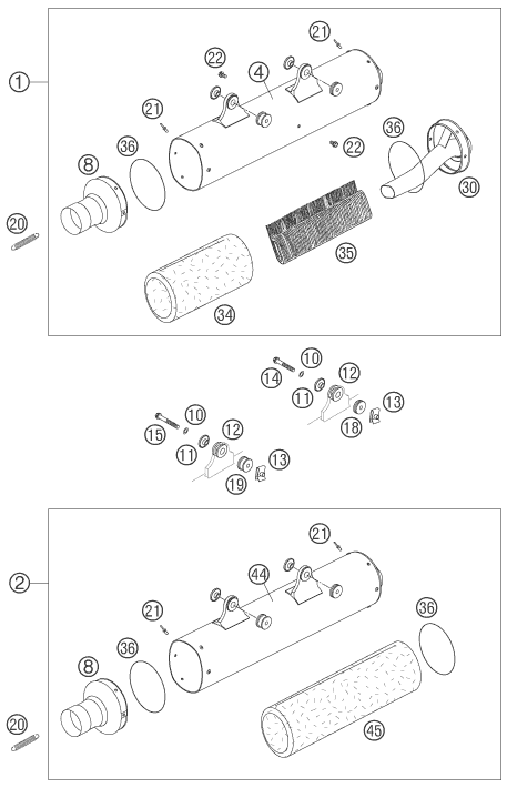 Explosionsgrafik ENDDÄMPFER