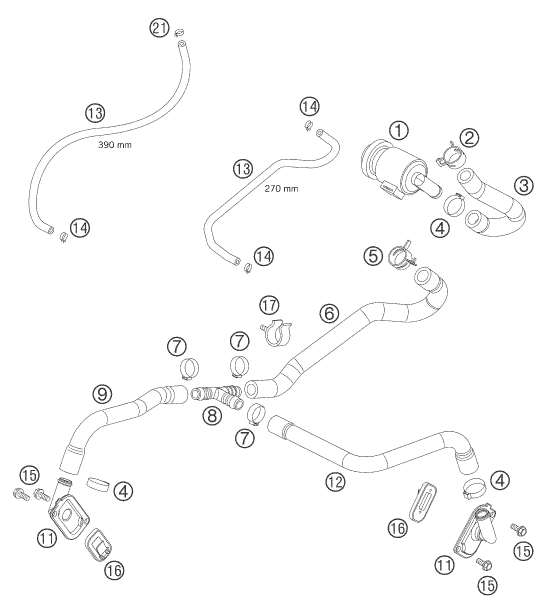 Explosionsgrafik SEKUNDÄRLUFTSYSTEM SLS