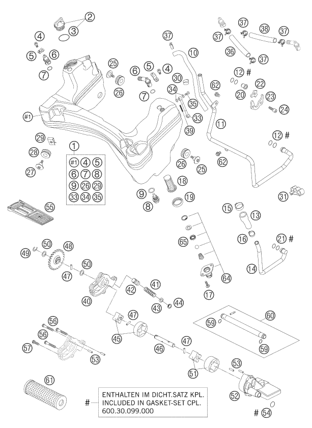 Explosionsgrafik SCHMIERSYSTEM