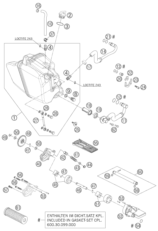Explosionsgrafik SCHMIERSYSTEM