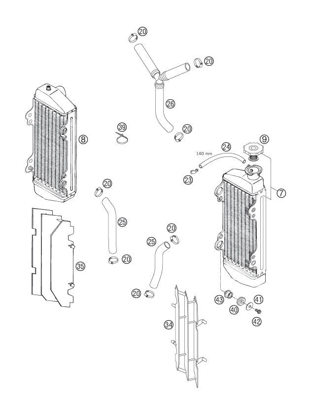 Explosionsgrafik KÜHLSYSTEM